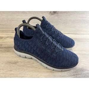 Skechers Flex Appeal 2.0 Womens 8 Navy Blue Slip On Memory Foam Sneakers Shoes